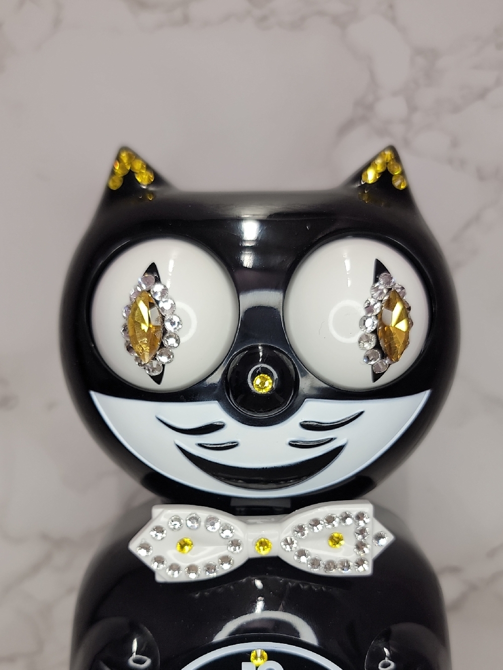 Jeweled Kit-Cat Klock clock SUPER RARE with yellow tail